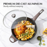 SENSARTE Pots and Pans Set Nonstick, 14 Pcs Induction Cookware Sets, Non-toxic Non Stick Kitchen Cooking Set with Frying Pans Set & Saucepan, PFOA PFOS APEO Free, Black SENSARTE