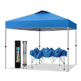 PHI VILLA Outdoor Pop up Canopy 10'x10' Tent Camping Sun Shelter-Series Party Tent, 100 Sq. Ft of Shade (Blue) PHI VILLA