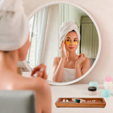 Bathroom Vanity Tray 11.8 x 5.9 inches of Natural Acacia Wood - Elegant Organizer for Cosmetics, Jewelry, Perfume, Candle, Key - Premium Wood Tray for Bathroom, Kitchen, Countertop, Toilet Tank, Sink Demigo