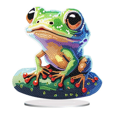 ARTopet DIY Diamond Desktop Ornament Special Shaped Crystal Frog Diamond Art Painting Tabletop Ornaments Single Sided Diamond Home Decor