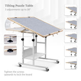 Becko US 2000 Piece Tilting & Rotating Jigsaw Puzzle Table with 8 Drawers & Cover, Foldable Puzzle Board with 5 Tilt Angles & Height Adjustment, Puzzles Storage, for 2000 Pieces Jigsaw Puzzles Becko US