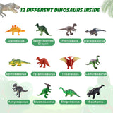 BIGEAR Easter Dinosaur Eggs Excavation Dig Kit - Dinosaur Toys for Kids - Break Open 12 Dinosaur Eggs and Discover 12 Cute Dinosaurs - Archaeology Preschool Science STEM Crafts Birthday Gifts for Boys Bigear