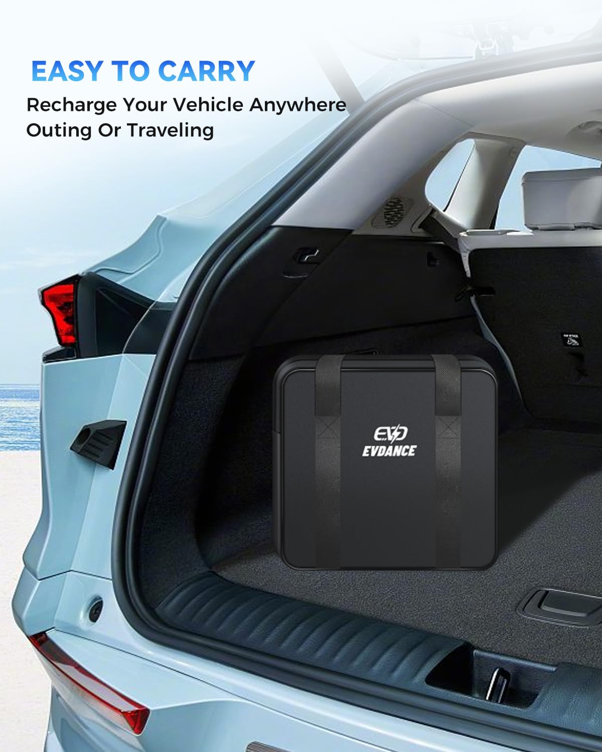 EV Charger Extension Cable, 21ft 32Amp J1772 Extension Cable Compatible with 110V-240V SAE J1772 EV Chargers, Suitable for J1772 EVs/PHEVs, Level 1/ Level 2 IP66 Car Charger Extension Cord with Bag SEGUMA