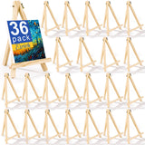 ESRICH 36 Pack 9 Inch Wood Easels, Easel Stand for Painting Canvases, Art,and Crafts, Tripod, Painting Party Easel, Kids Student Tabletop Easels for Painting, Portable Canvas Photo Picture Sign Holder ESRICH
