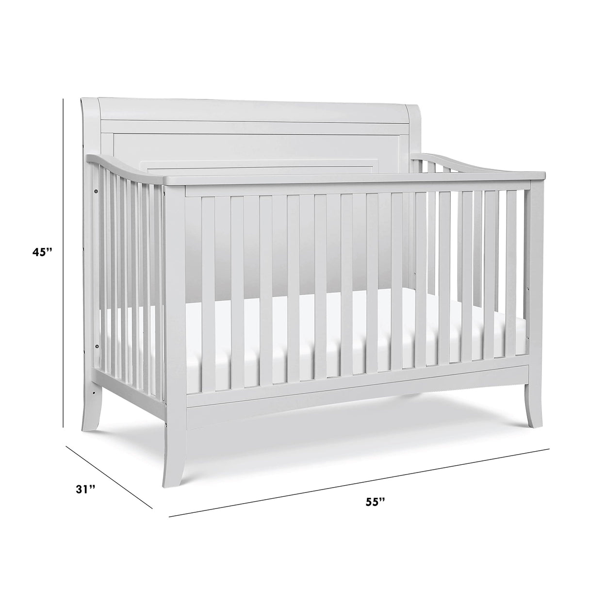 DaVinci Anders 4-in-1 Convertible Crib in Cloud Grey, Greenguard Gold Certified DaVinci