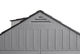Rubbermaid Extra Large Resin Outdoor Storage Shed With Floor (7 x 10 Ft.), Weather Resistant, Brown, Organization for Home/Lawn Mower/Backyard Equipment/Bike Storage/Pool Supplies Rubbermaid