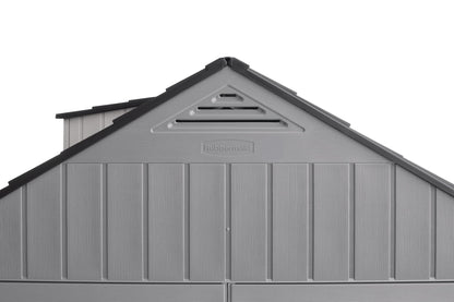 Rubbermaid Extra Large Resin Outdoor Storage Shed With Floor (7 x 10 Ft.), Weather Resistant, Brown, Organization for Home/Lawn Mower/Backyard Equipment/Bike Storage/Pool Supplies - WoodArtSupply