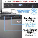 Kegco K309SS-2 24" Wide Homebrew Dual Tap Stainless Steel Digital Kegerator Kegco
