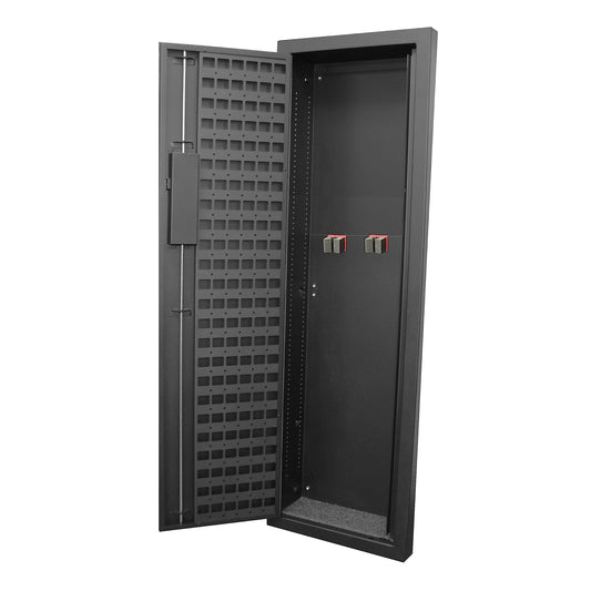 Tactical Closet Vault Flat Black in Wall Gun Safe and Tactical Gear Safe – This Safe Provides Security for Firearms, Simplex Lock – Fits Between Wall Studs– Ideal for Home or Office