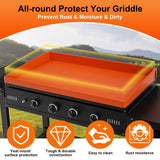 36 Inch Griddle Cover Silicone Protective Mat for Blackstone, Upgrade All-round Edge Silicone Grill Mat Griddle Protector Blackstone Accessories Protect from Dust & Rust MFTEK