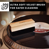 EVEO Vinyl Record Cleaning Kit - 4-in-1 Premium Vinyl Record Cleaner & Vinyl Cleaning Kit with Velvet Brush, Vinyl Cleaner Liquid, Duster & Turntable Stylus Gel EVEO