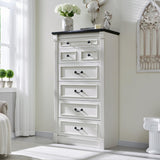 Aitjunz Farmhouse 7 Drawers Dresser for Bedroom, 57" Tall Large Dressers & Chests of Drawers w/Roman Column, Storage Dressers Organizer for Bedroom, Hallway, Living Room, White Aitjunz