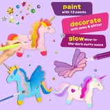 Yrinfay Glow in The Dark Unicorn Painting Kit - Arts and Crafts Easter Gifts for Kids 4-8 8-12 - Creative Cool Art Toys for Boys & Girls Ages 6 7 8 9 10 11 12 Years Old Yrinfay