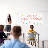 PATIKIL 5 PCS Blank Banners Signs to Decorate 2'x4', Sublimation White Banner with Hanging Rope for Business Outside Outdoor Wall PATIKIL