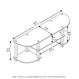 Furinno Turn-S-Tube Wide TV Entertainment Center, Black/Grey Furinno