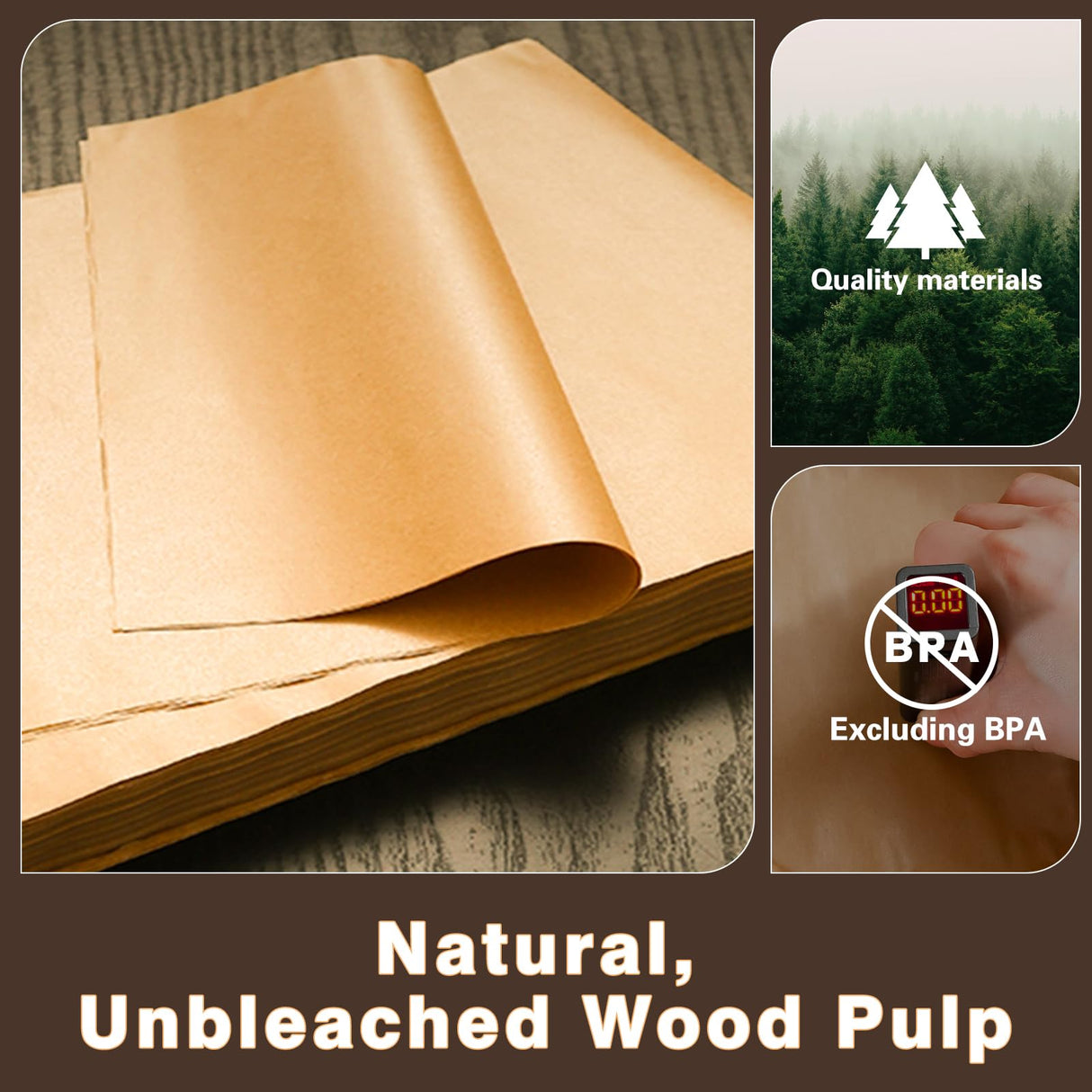 BRIKINTE 12-inch Air Fryer Parchment Paper Squares for Ninja Air Fryer SP101 SP201 SP301 SP351 Oven, 100 Pcs Air Fryer Oven Liners for Bottom of Oven for Ninja Foodi Toaster brikinte