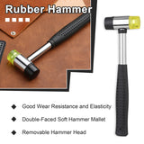 TLKKUE Hole Punch(1.0-10mm), Round Leather Working Hollow Punch Steel Heavy Duty Hole Punches with Leather Carving Hammer Cutting Mat for Watch Band, Belt, Wristband DIY Crafting TLKKUE