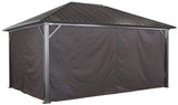 Sojag Accessories Set of 4 12' x 16' Curtains for Genova Outdoor Gazebo - Brown Sojag