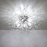 HMVPL Crystal Flush Mount Ceiling Light, Modern Sputnik Firework Close to Ceiling Lamp, LED Ceiling Light Fixtures for Bedroom Kitchen Island Entryway Hallway Foyer HMVPL