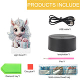 TDFERAN Diamond Painting Led Lights 5D DIY Unicorn Diamond Art Kits for Adults Lamp Diamond Art Room Lights Diamond Painting Kits Led Lights for Bedroom Gem Art Night Light for Room Decor TDFERAN