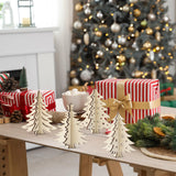 COCHIE DIY 3D Christmas Tree Wood Crafts to Paint for Kids Adults, Paintable Unfinished Wooden Slices for Craft, Xmas Trees Cutouts Ornaments for Painting Decorations (24 PCS) COCHIE
