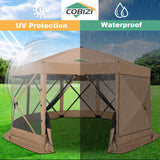 COBIZI 15x15ft Extra Large Pop-Up Gazebo Canopy Tent with Mosquito Netting, Spacious Easy Set-Up Screened Shelter, Durable Outdoor Pavilion with Ground Stakes, Perfect for Patio, Backyard, and Lawn COBIZI