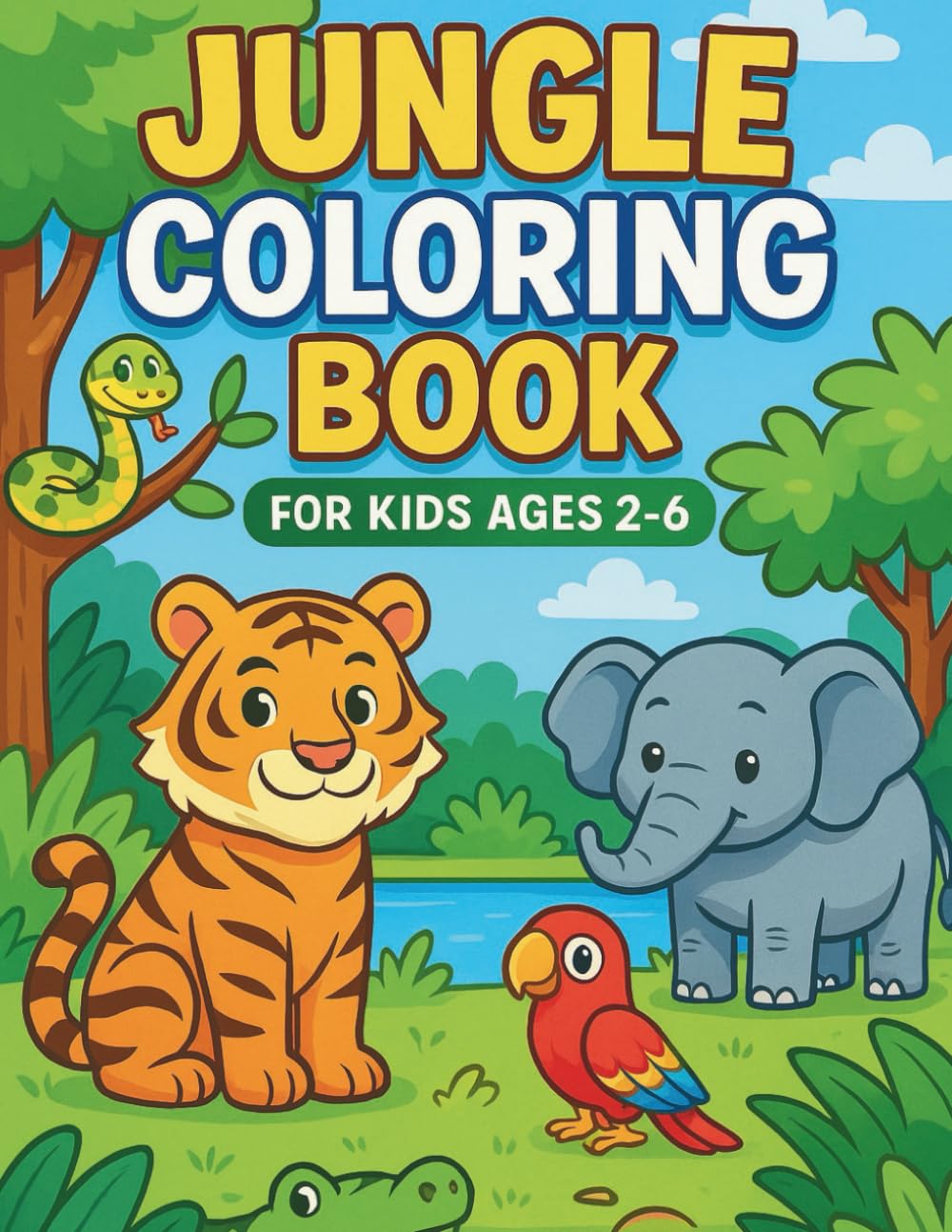 Jungle Coloring Book WoodArtSupply