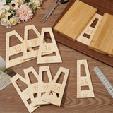 BENECREAT 9PCS Segmented Bowl Wedgies, Almond White Trapezoidal Segmented Bowl Wedge Tool Set for Segmented Bowl Making Jig, Sled, Wood Turning, 5mm Thick BENECREAT