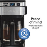 Hamilton Beach Programmable Coffee Maker, 12 Cups, Front Access Easy Fill, Pause & Serve, 3 Brewing Options, Black (46310) Hamilton Beach