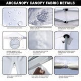 ABCCANOPY Outdoor Winter Gazebo 10x10, Premium Instant Pop Up Canopy Tent with Elegant Church Window,Snow and Rain Protection, Bonus Wheeled Bag,White ABCCANOPY