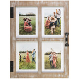 GLM 5x7 Picture Frame Collage with 4 Photos - Display Your Favorite Memories - Collage Picture Frames That Fit Any 4x6 or 5x7 Photo (Brown) Great Lakes Memories