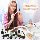 JUYRLE Perfume Making Kit- DIY Roller Perfume Making Kits for Women, Make Your Own Scent with Essential Oil, Bottle, Roller Fragrance Set, Fragrance Gifts for Women Girls JUYRLE