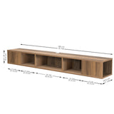 Atelier Mobili Modern Floating TV Stand Wall Mounted, Wall Mounted Entertainment Center, Modern TV Console, Walnut Color, TV Floating Shelf, ATELIER MOBILI THE LEADER OF THE INTERCHANGEABLE FURNITURE