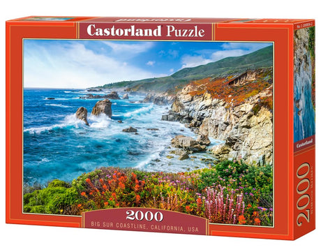 CASTORLAND 2000 Piece Jigsaw Puzzles, Big Sur Coastline, California, USA, Coastal Landscape, Breathtaking View Puzzle, Adult Puzzle, Castorland C-200856-2 Castorland