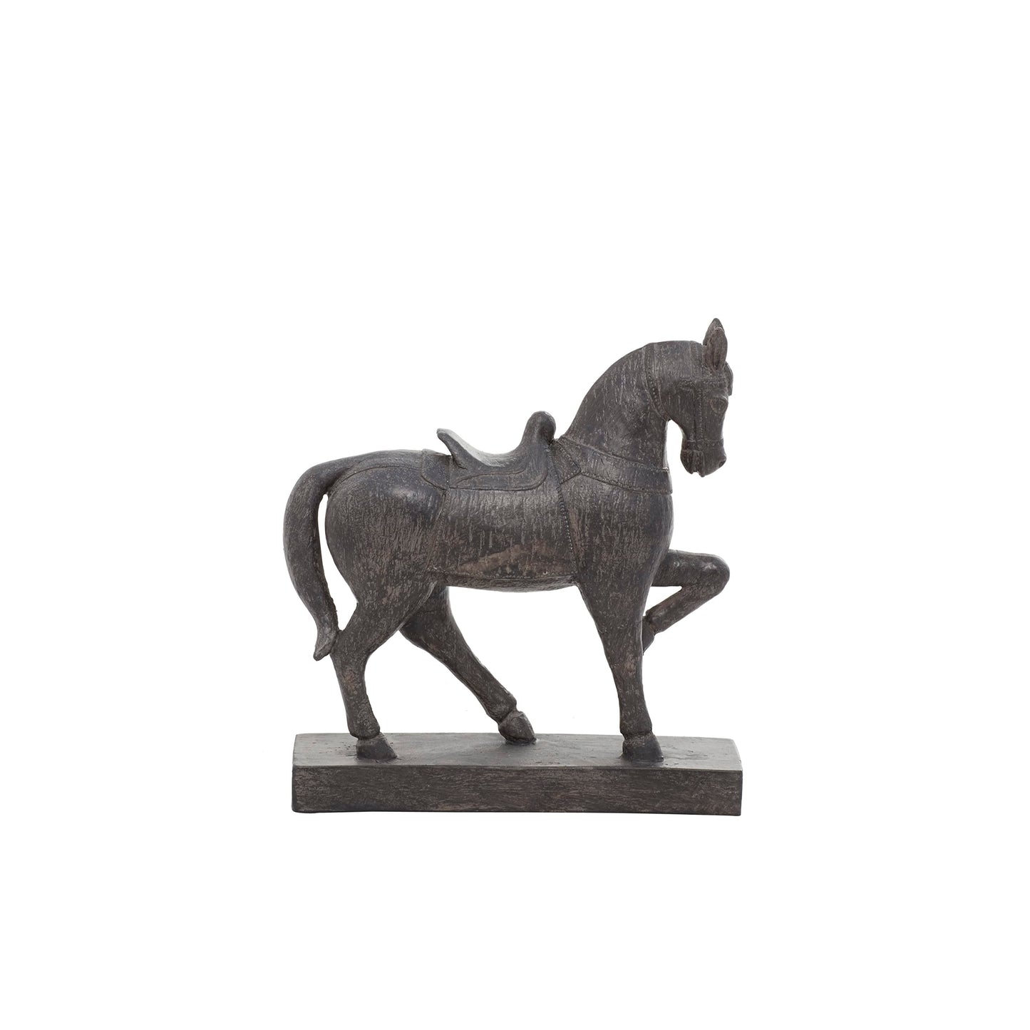 Deco 79 Polystone Horse Decorative Sculpture Home Decor Statue, Accent Figurine 9" x 3" x 9", Brown