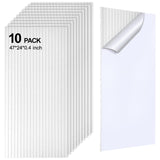 10 Packs Acoustic Panels,Large 47" X 24" X 0.38" Soundproof Wall Panels,Self-adhesive Sound Absorbing Dampening Panel,Sound Proof Panels for Walls Home Studio and Office(White) Lakexus