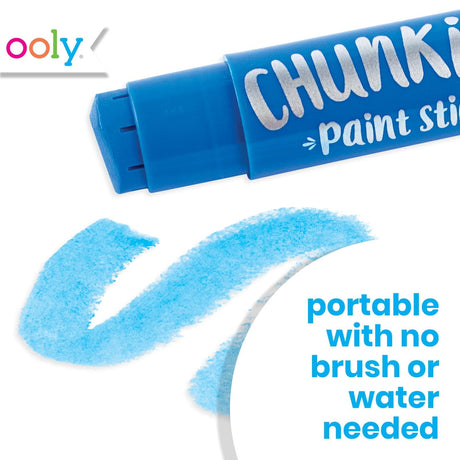 Ooly Shrink-Its! 28 PC DIY Shrinking Art Kit That Creates Charms and Tags & Chunkies Quick Drying Tempera Paint Sticks for Kids Set of 12 Classic Colors Ooly
