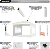 COBIZI 10x10 Pop up Canopy, Canopy Tent 10x10 Gazebos, Ez up Canopy 10x10 for Parties Outdoor Camping Party Event Shelter Sun Shade with 4 Sidewalls & Carry Bag 4 Stakes & Ropes & Sandbags, White COBIZI