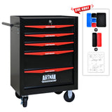 nifoti 5 Drawers Tool Cart on Wheels, Multifunctional Rolling Tool Chest Tool Storage, Drawers Rolling Tool Trolley Organizer Tool Case for Warehouse, Garage, Workshop, Repair Shop (5 Drawers-30.5"H) nifoti