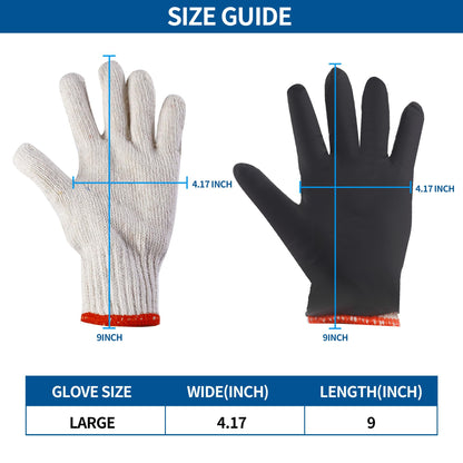 ZFYOUNG 100 Pcs Disposable BBQ Gloves with 3 Pairs Cotton Liners Grilling Gloves,BBQ Cooking Gloves,Washable Cotton Liners Powder Latex Free Nitrile Gloves.