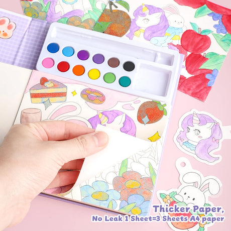 gesboole Paint with Water Coloring Books for Kids Ages 3-5, 4-8 – Cute Coloring Book for Teens,Arts and Crafts for Kids Ages 3 4 5 6 7 8+, Birthday Gift Toys for Girls Boys,Travel Toys -Unicorn gesboole