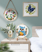 TINDTOP 5 Sets Embroidery Kit for Beginners Adult, Embroidery Kit for Beginners Include Embroidery Cloth Hoops Threads for Craft Lover Hand Stitch with Embroidery Skill Techniques TINDTOP