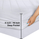 Utopia Bedding Quilted Fitted Mattress Pad, California King Size, Elastic Fitted Mattress Topper Protector and Cover Stretches up to 16 Inches Deep, Machine Washable (White) Utopia Bedding