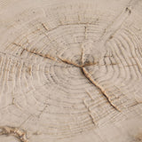 COSIEST Outdoor Antique Beige Side Table Faux Wood, Hand-Painted Wood Stump Stool, Ottomans, Plant Stand, Deck or Garden COSIEST