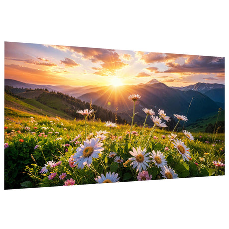 JOOZ Large Landscape Diamond Art Kits for Adults - 5D Sunset Diamond Painting Kits for Adults, DIY Full Drill Mountain Flowers Diamond Art Painting Kits, Gem Art Kits for Wall Decor 27.5x15.7 Inch JOOZ