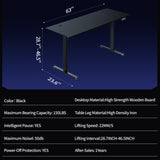 Shintenchi Standing Desk, 63x24 Inch Height Adjustable Electric Sit Stand up Desk, Ergonomic Rising Computer Table, Modern Lift Gaming Desk Workstation for Home Office, White Shintenchi