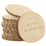 10 Pcs Large Unfinished Wood Slices for Centerpieces, 7-9 inches Wood Rounds for Crafts, Decor Rustic Wood Circles for DIY Crafts, Wedding Decor, Round Wooden Discs Wood Slice Ornaments CYEAH