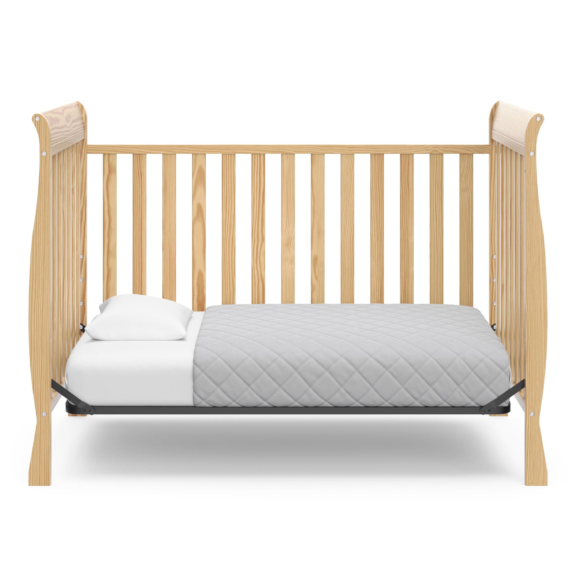 Storkcraft Convertible Crib - GREENGUARD Gold, Converts to Toddler Bed & Daybed, Fits Standard Mattress, Sleigh Design - WoodArtSupply