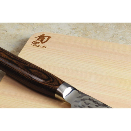 Shun Cutlery Medium Hinoki Cutting Board, 15.75" x 10.75" Medium Wood Cutting Board, Medium-Soft Wood Preserves Knife Edges, Authentic, Japanese Kitchen Cutting Board Shun