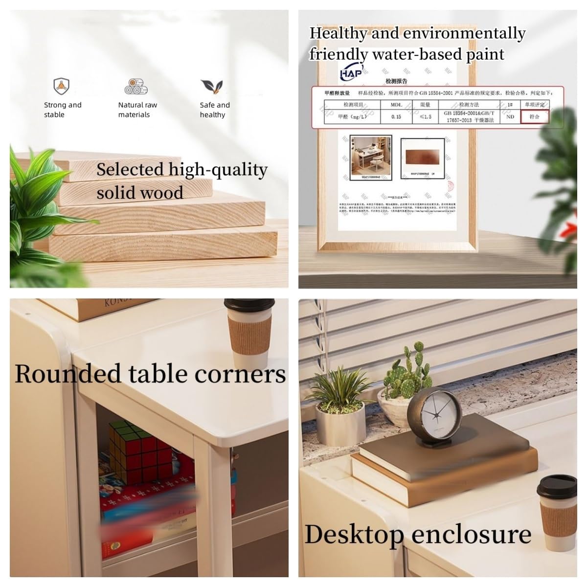 SUSEHXD Solid Wood Folding Desk, Mid Century Modern Desk, Portable Computer Desk, Modern Furniture Simple Study Makeup Workstation for Home Bedroom(Brown,75cm-29.5in) SUSEHXD